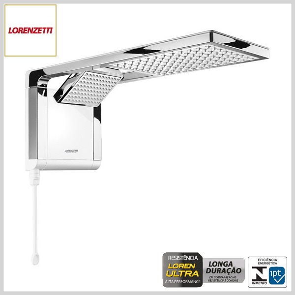 Chuveiro Eletrônico AcquaDuo Ultra (Branco c/Cromado)