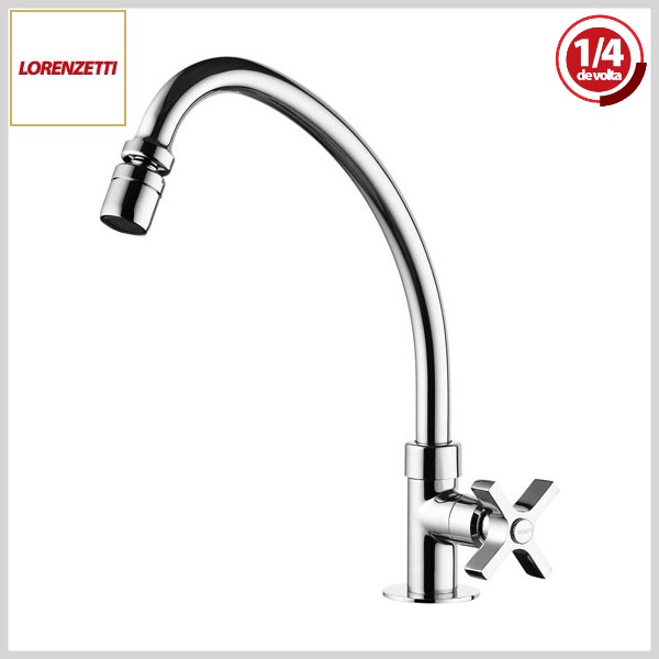 Torneira de Cozinha 1167 C47 LorenClub Mesa Bica Móvel Cromado