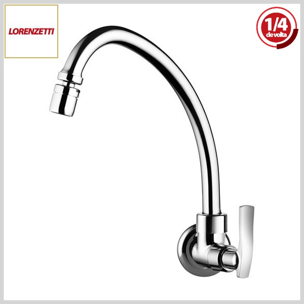 Torneira de Cozinha 1168 C29 LorenOne Parede Bica Móvel Cromado