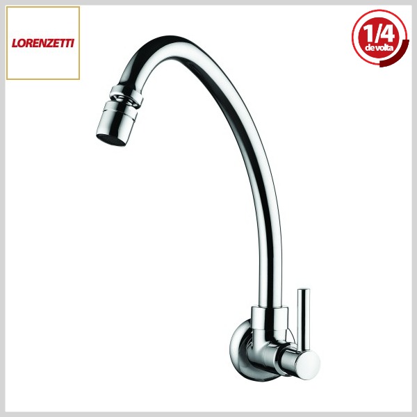 Torneira de Cozinha 1168 C31 LorenFit Slim Parede Bica Móvel Cromado