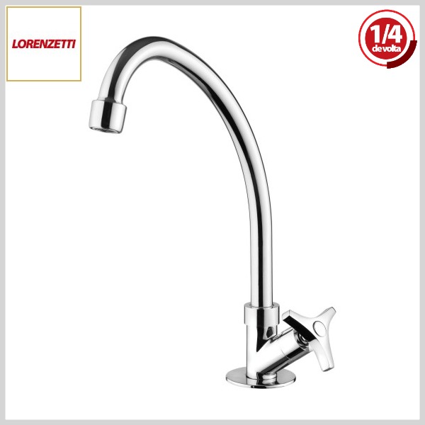 Torneira de Cozinha 1167 C30 LorenWay Mesa Bica Móvel Cromado
